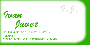 ivan juvet business card